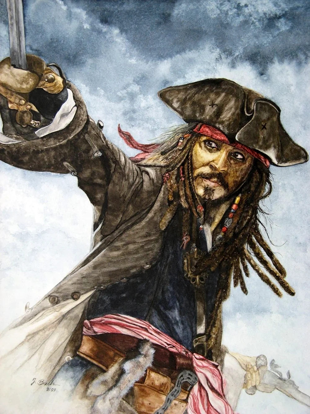 Джек Воробей пираты Карибского