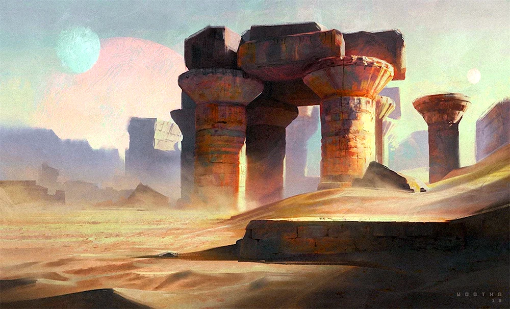 Египет концепт арт руины