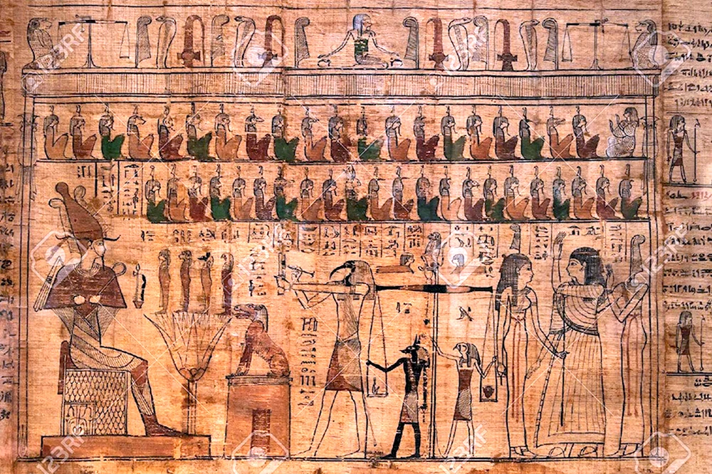 Египетская письменность на папирусе