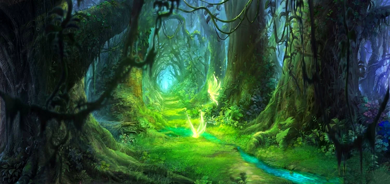 Эльфийский лес арт фэнтези