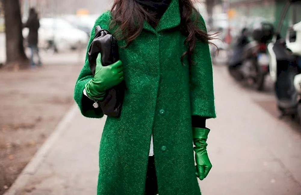 Эмили зеленое пальто