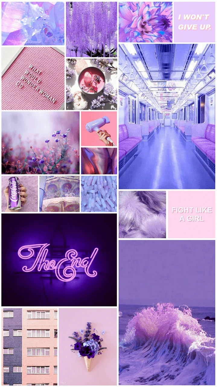 Эстетический коллаж фиолетовый