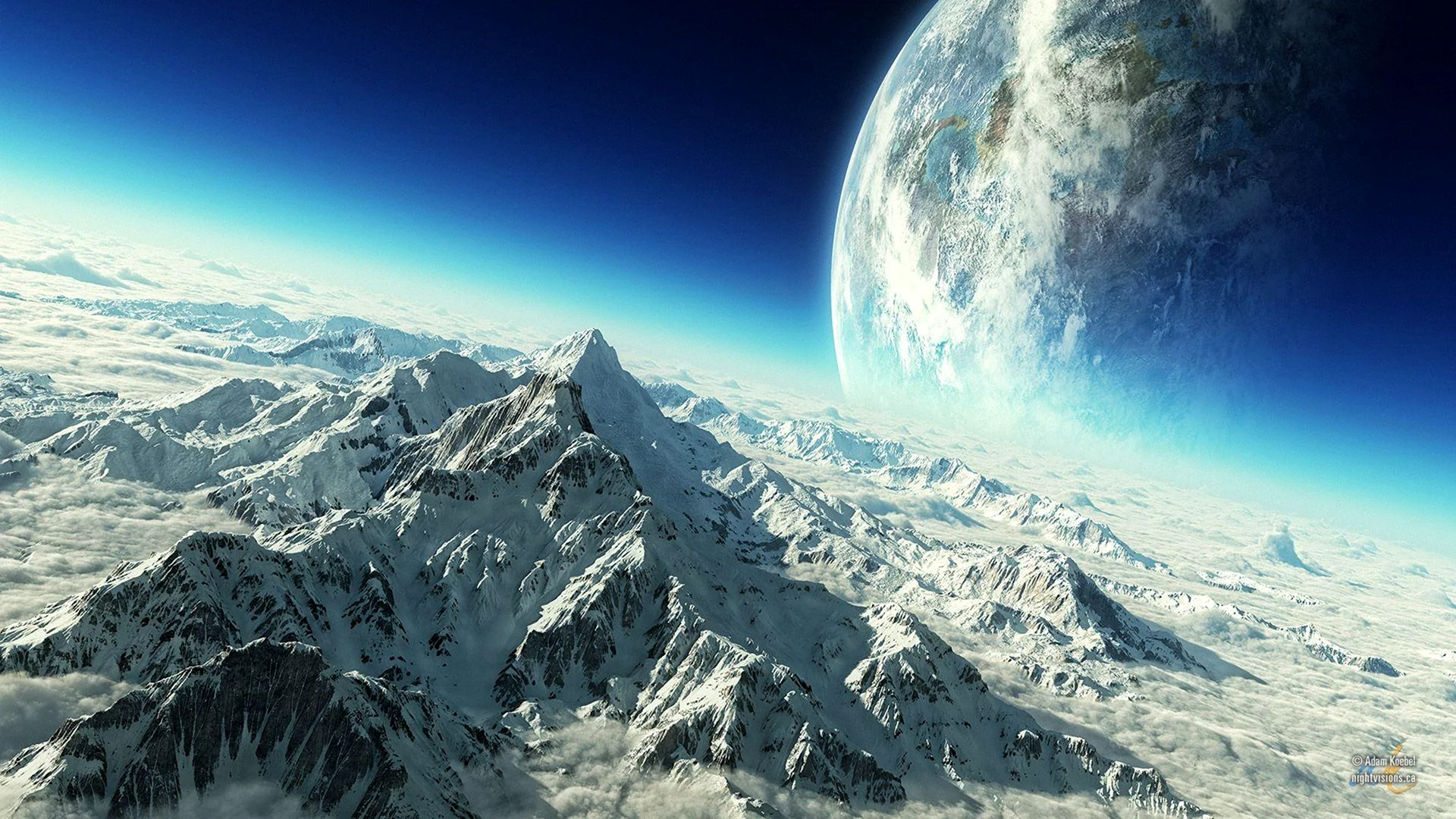 Эверест Джомолунгма из космоса