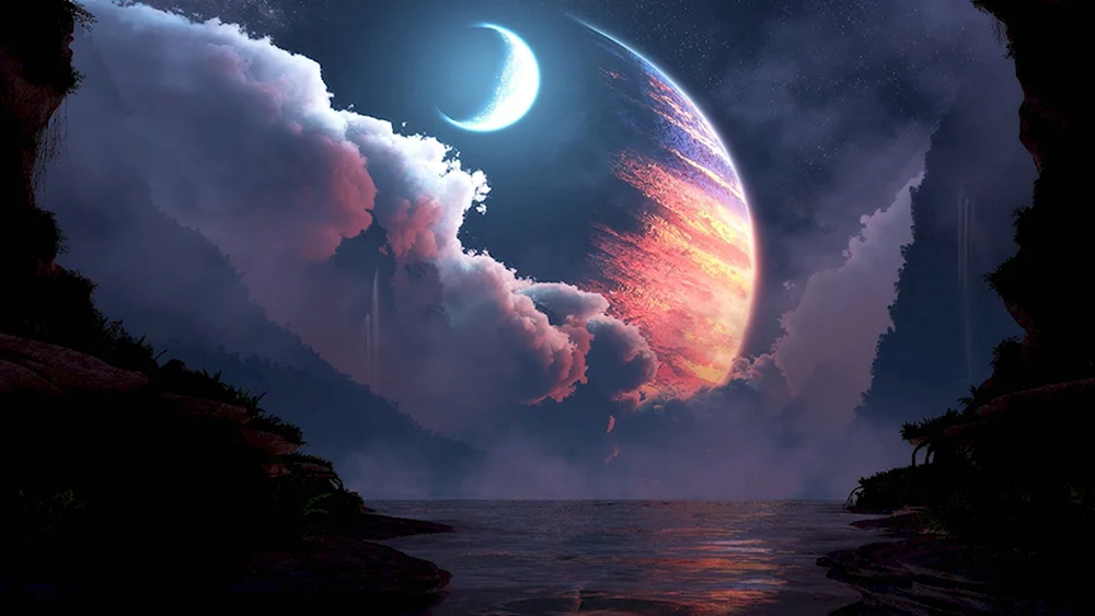 Фантастические лунные пейзажи