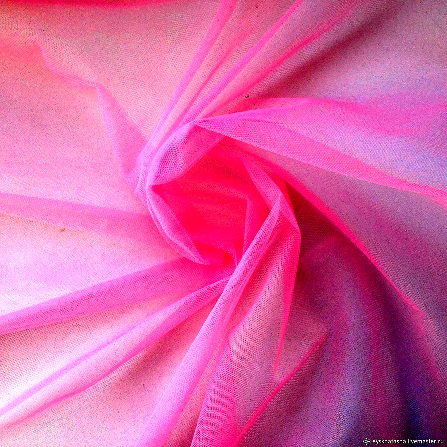 Фатин ткань розовая