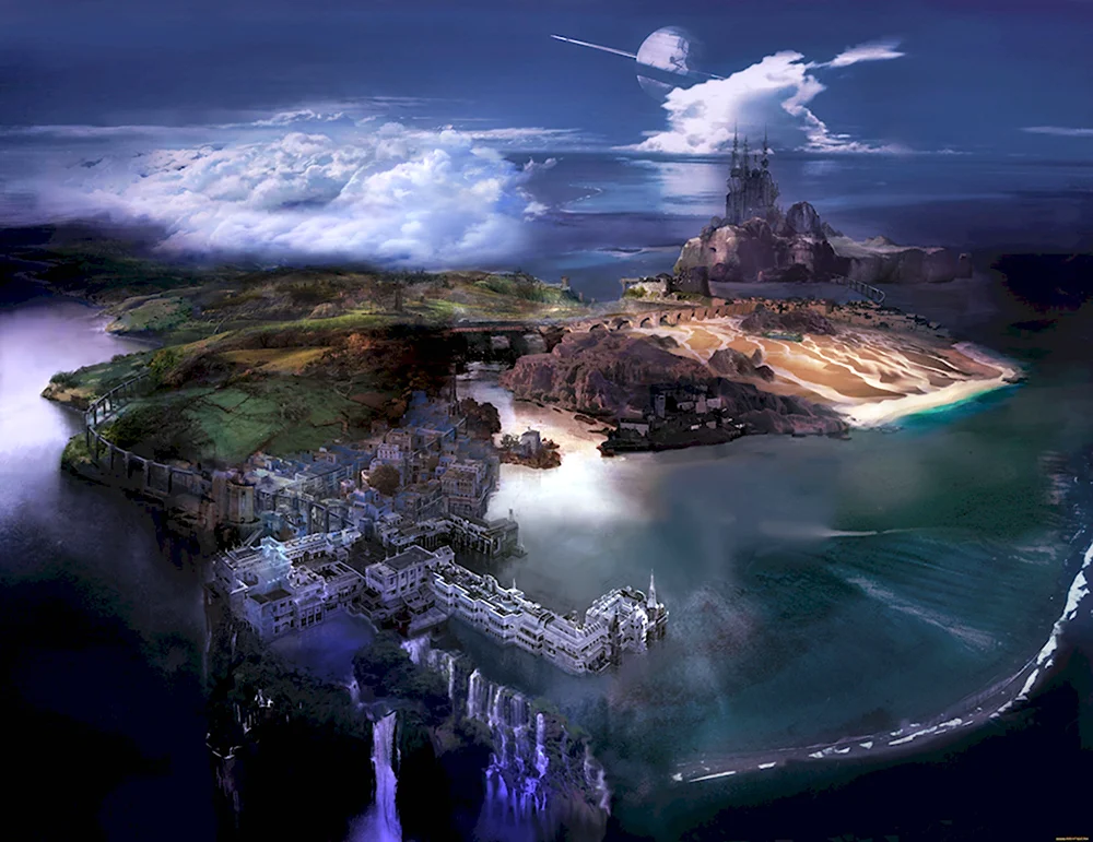 Final Fantasy 15 город на воде