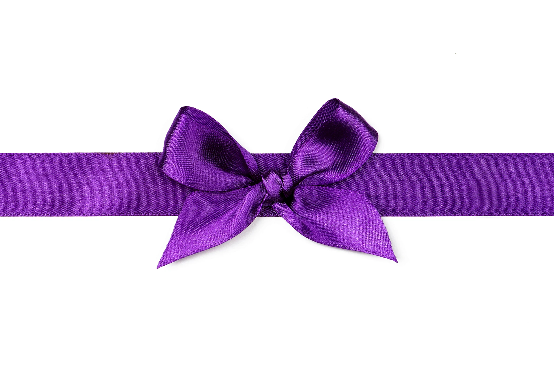 Фиолетовая лента с бантом