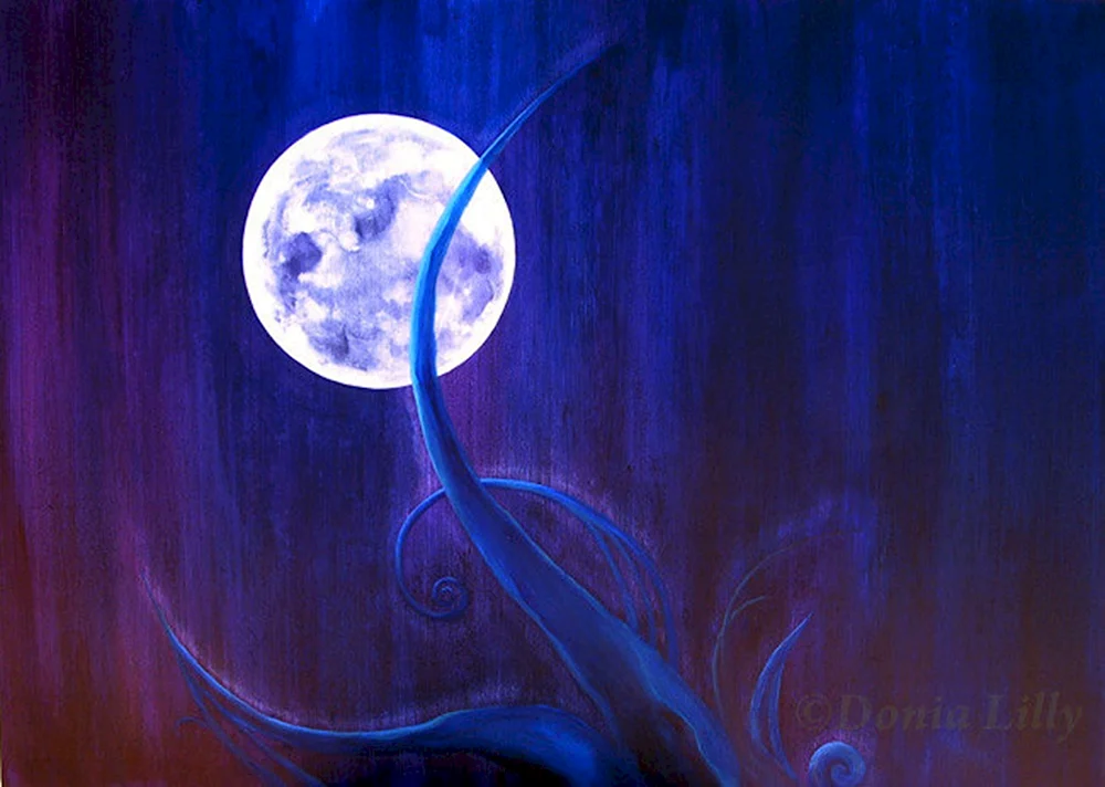 Фиолетовая Луна арт