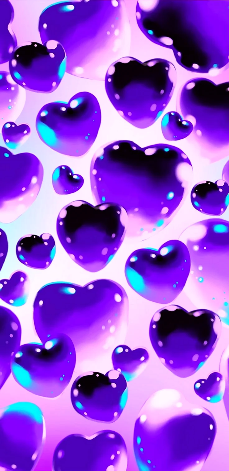 Фиолетовое сердце айфон