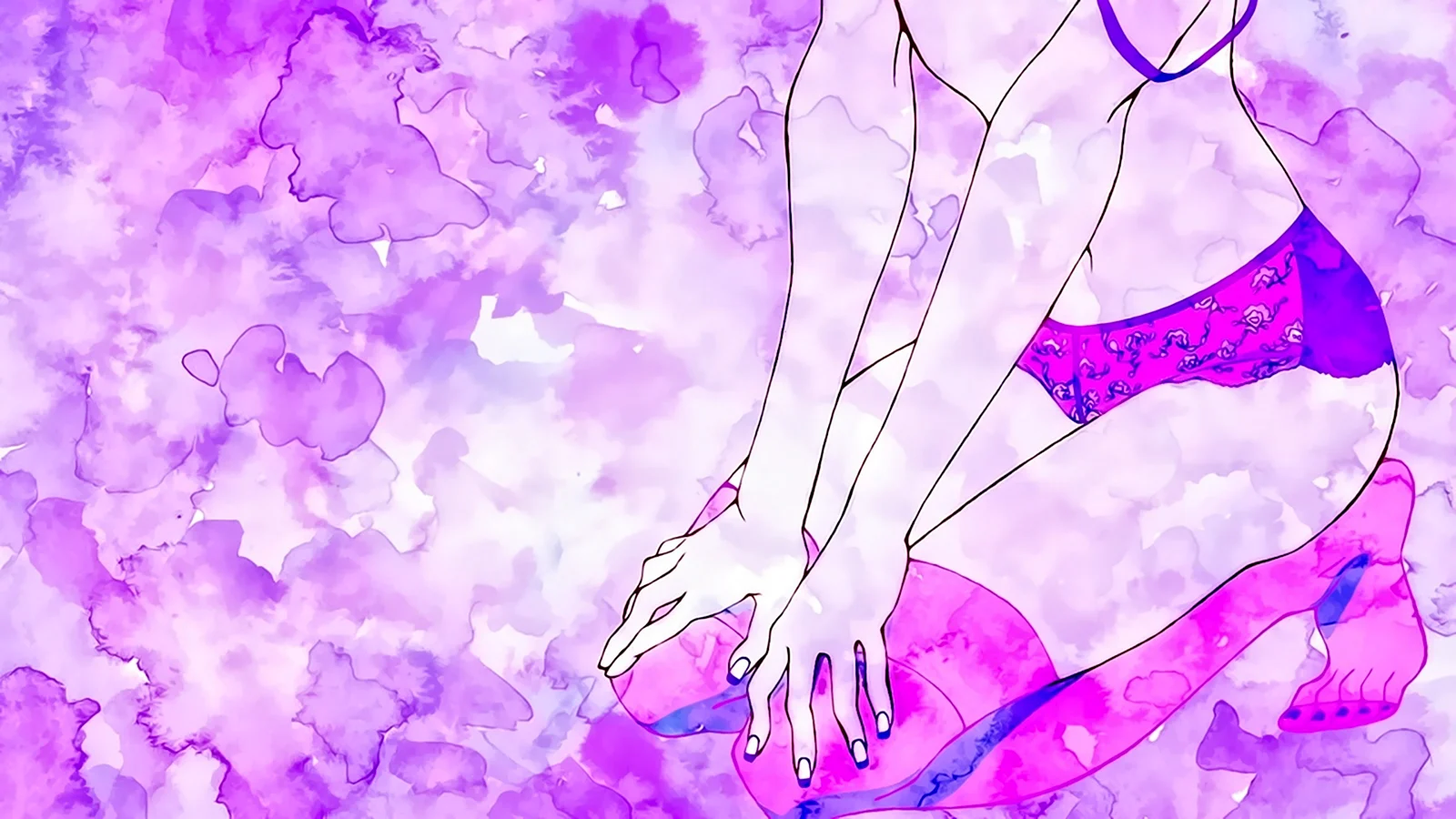 Фиолетовый фон аниме