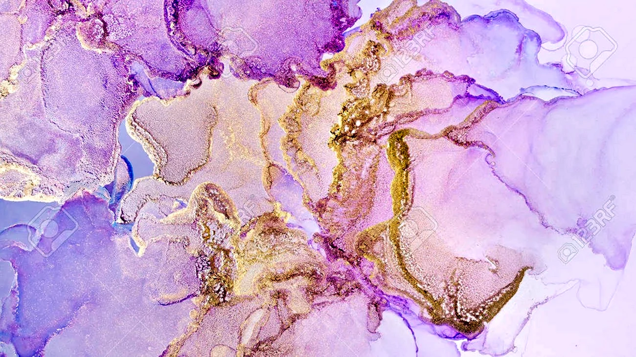 Фиолетовый мрамор с золотом