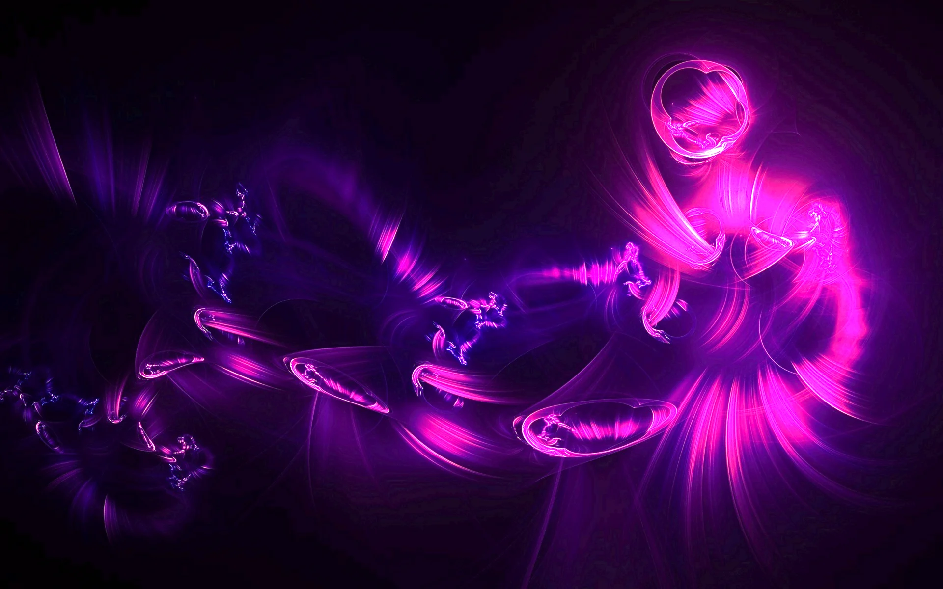Фиолетовый неон арт