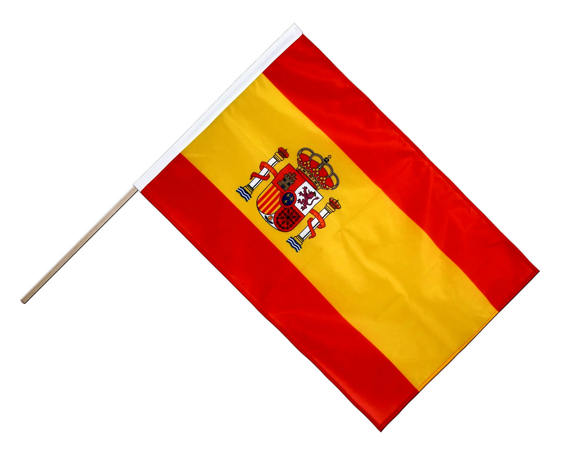 Флаг Испании на флагштоке