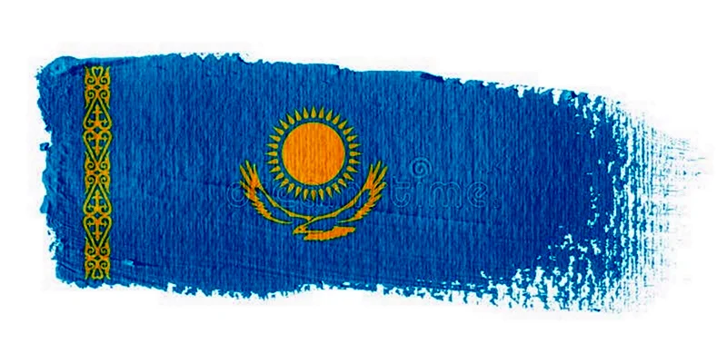 Флаг Казахстана мазки