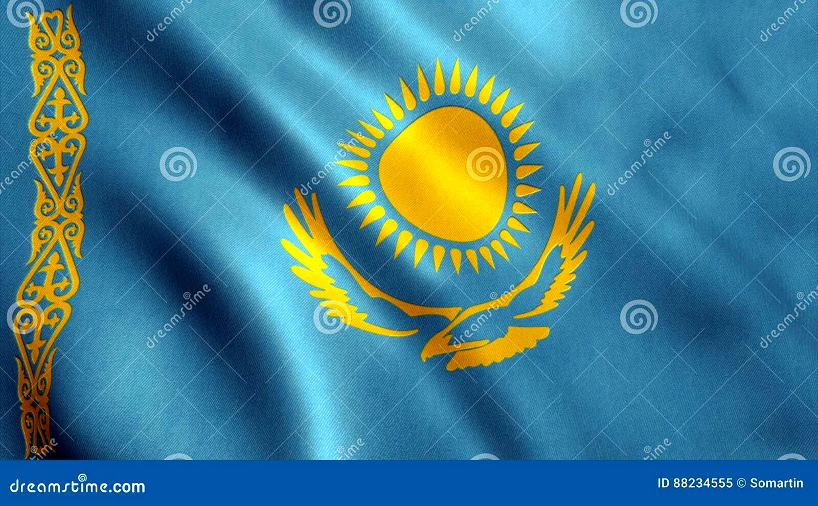 Флаг Казахстана рамка
