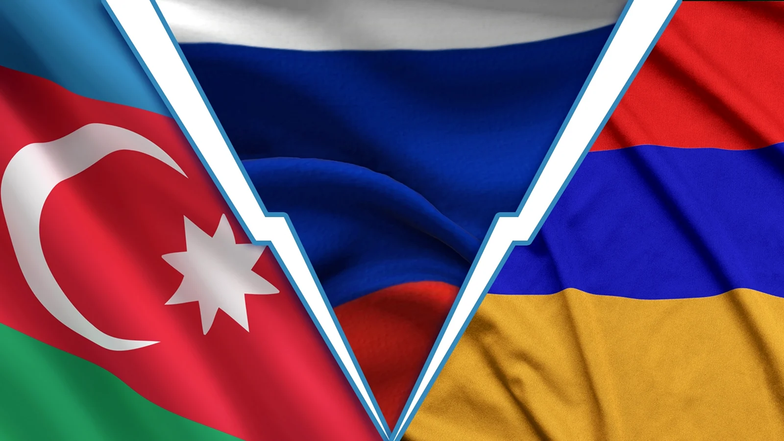 Флаг России Армении и Азербайджана