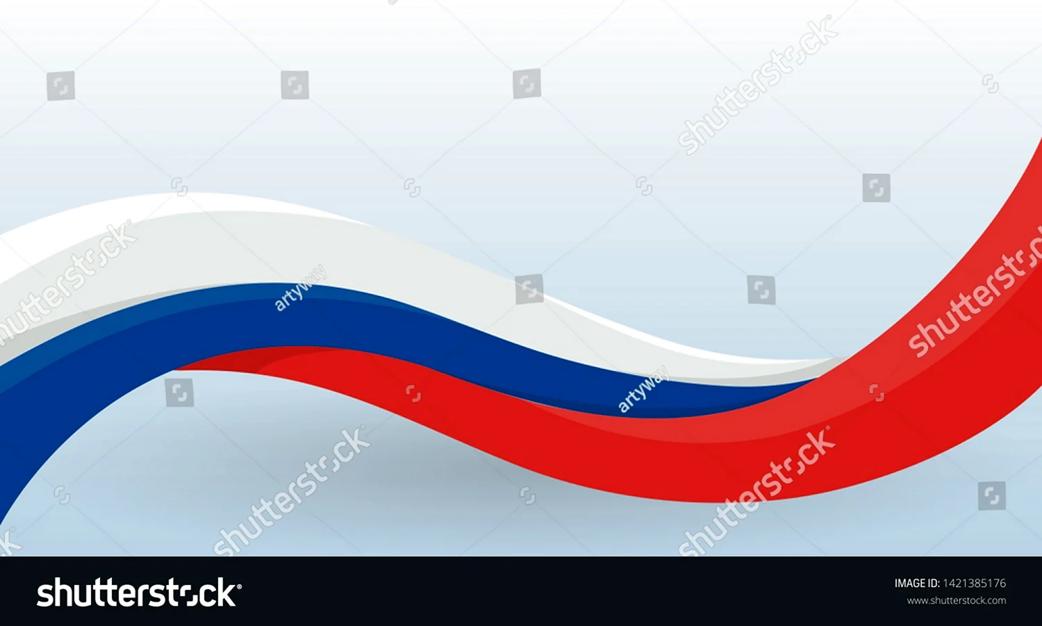 Флаг России лента сбоку
