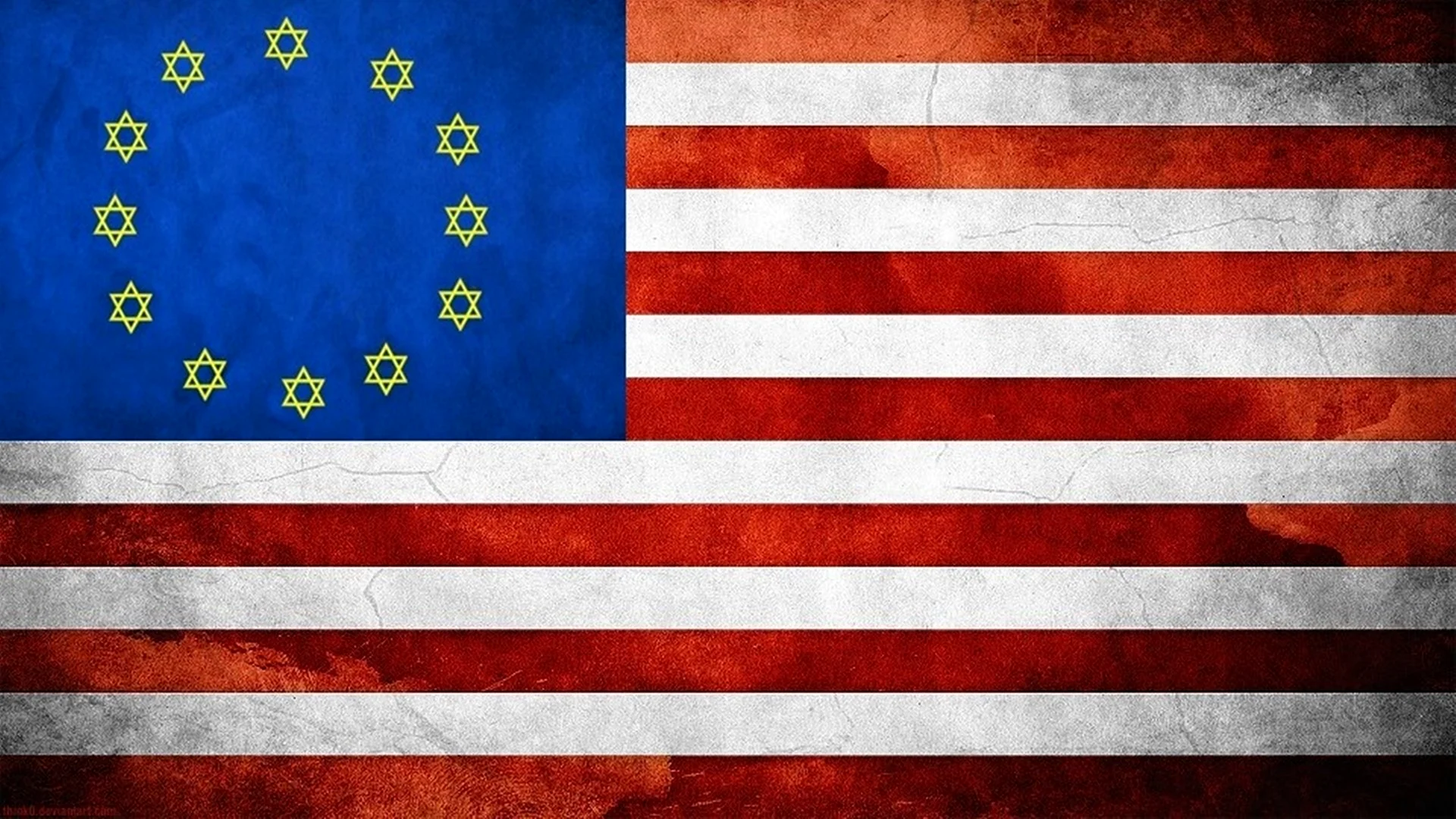 Флаг США со звёздами Давида