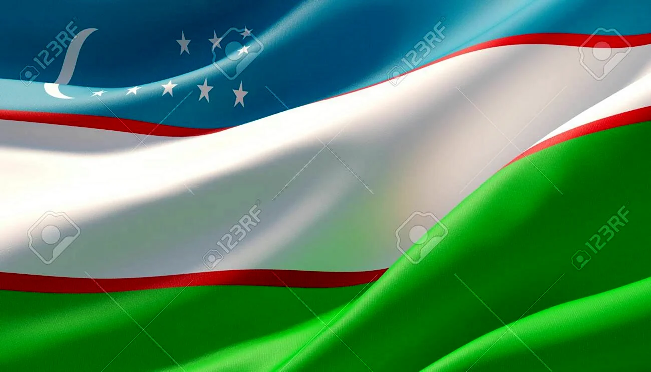 Флаг Узбекистана 3d