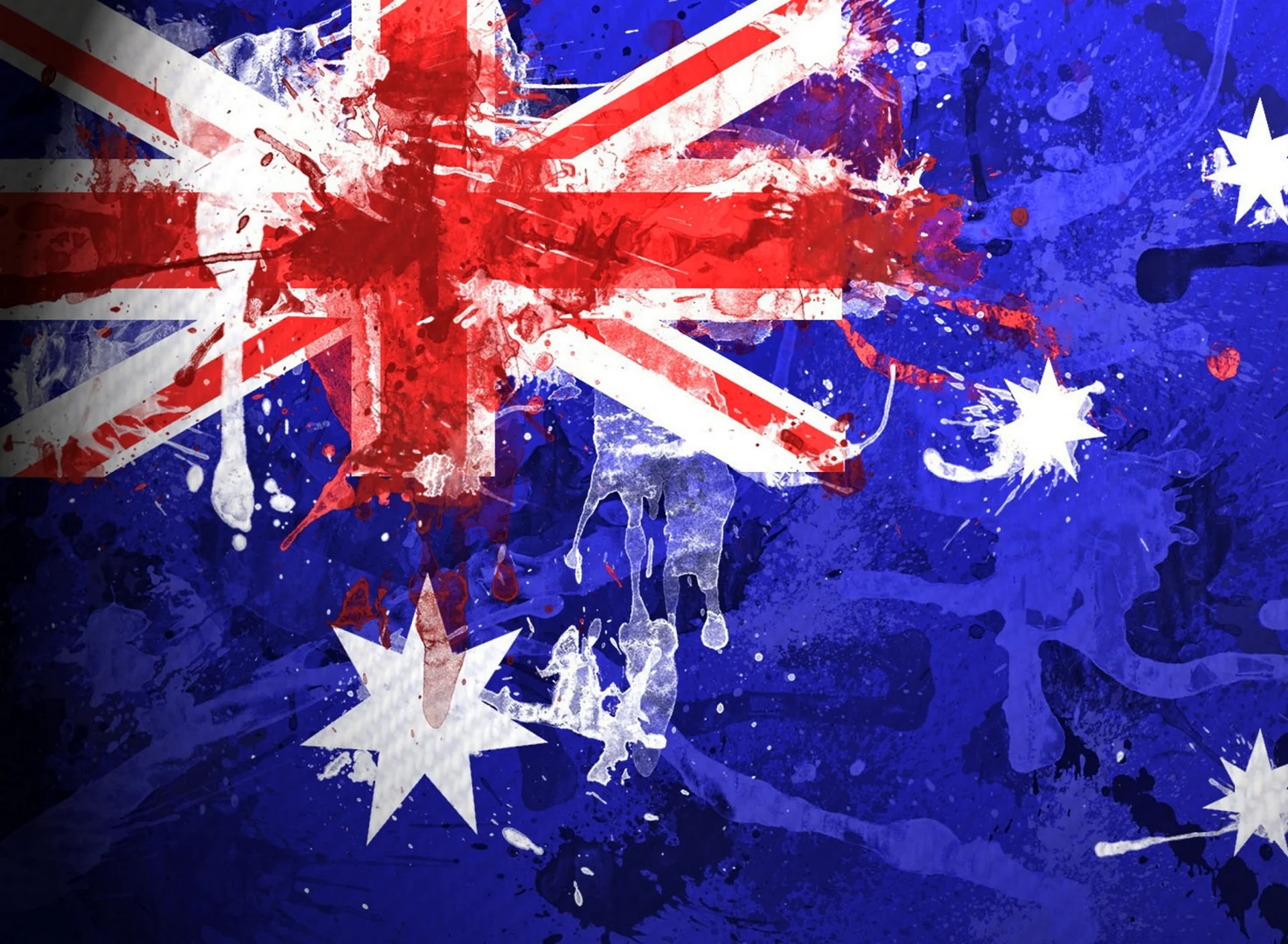 Флаг Великобритании и флаг Австралии