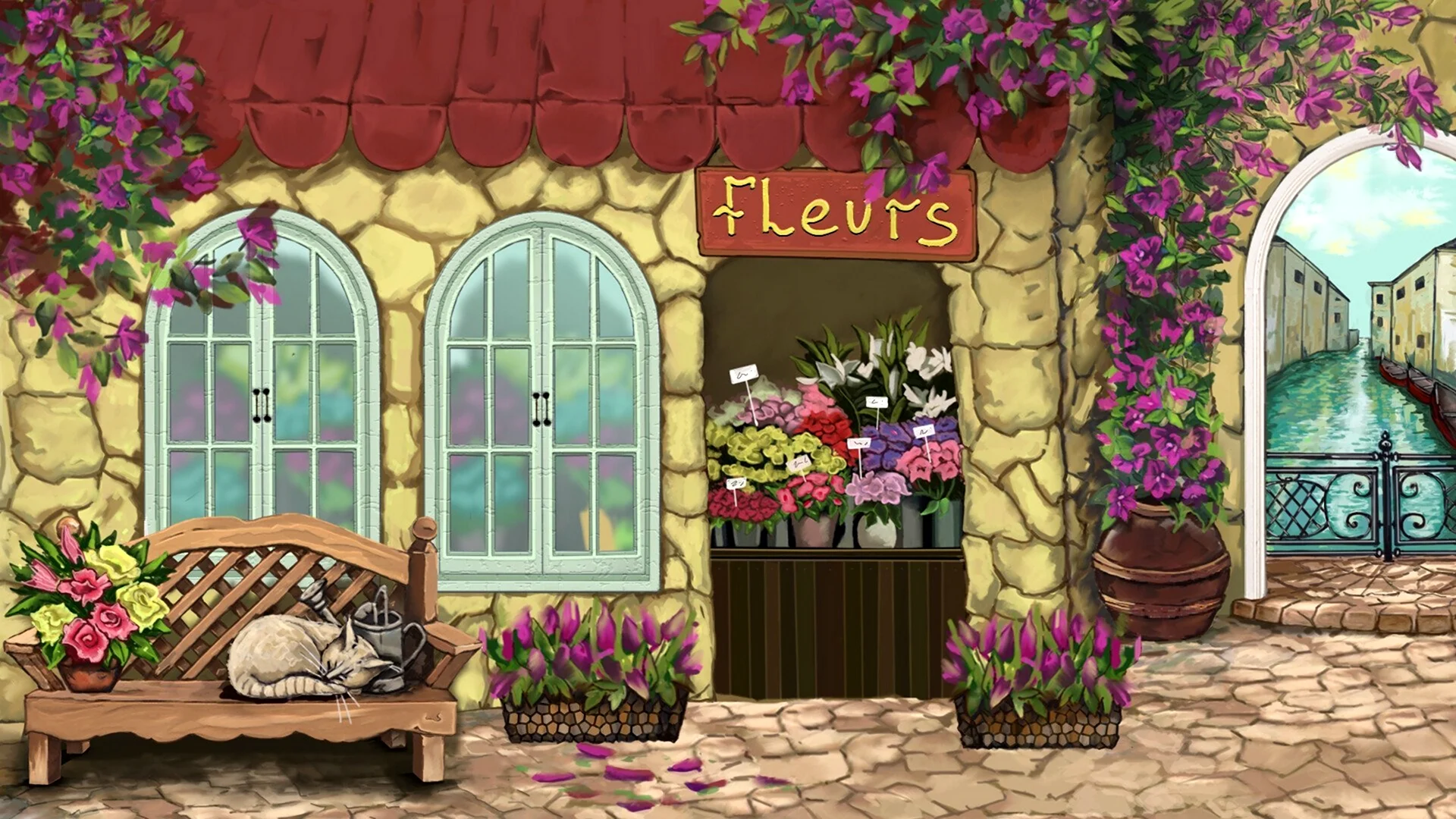 Фон для цветочного магазина
