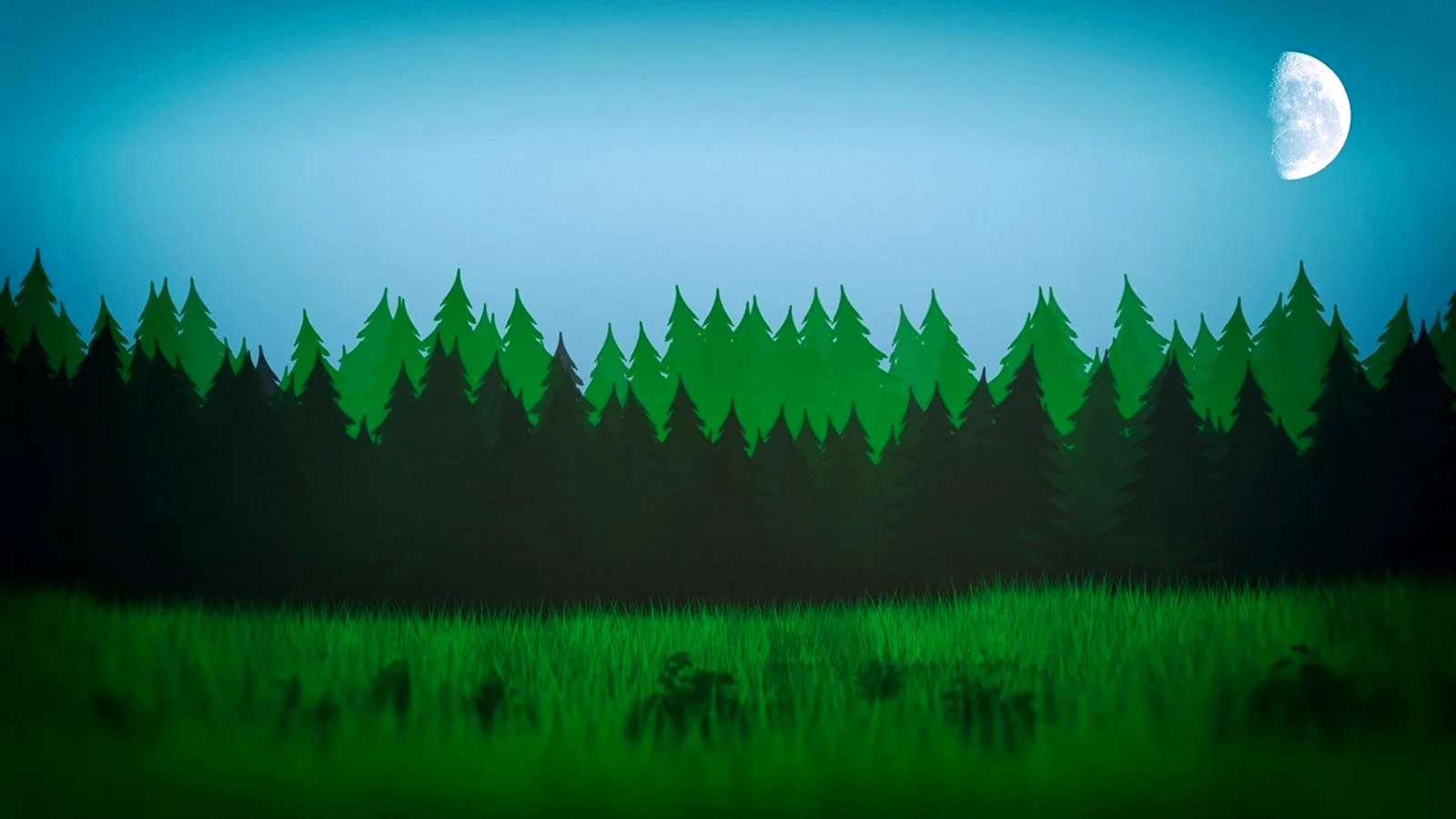 Фон леса нарисованный