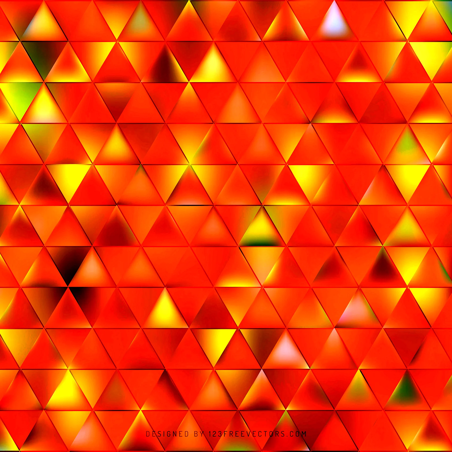 Фон оранжевые треугольники