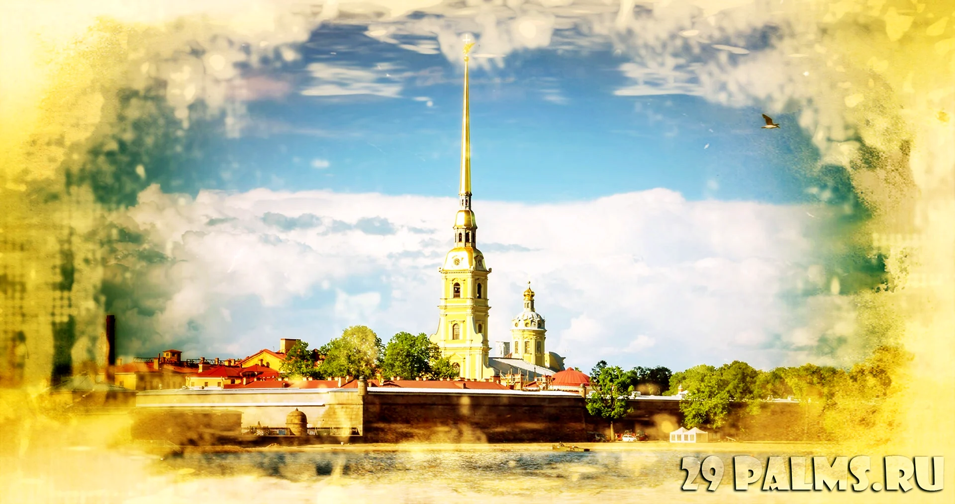 Фон Санкт-Петербург Петропавловская крепость