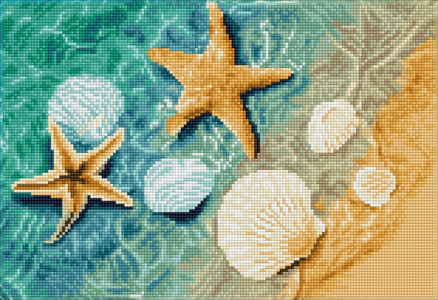 Фото бирюзового моря с ракушками