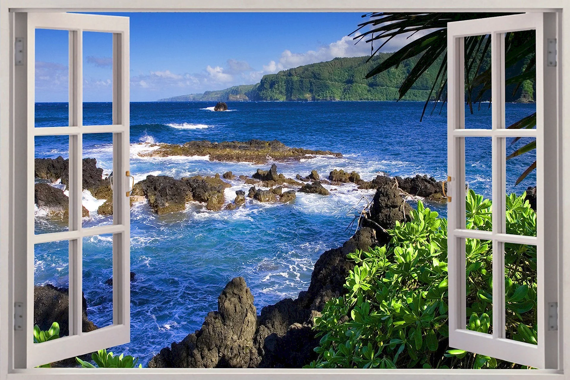 Фотообои окно море
