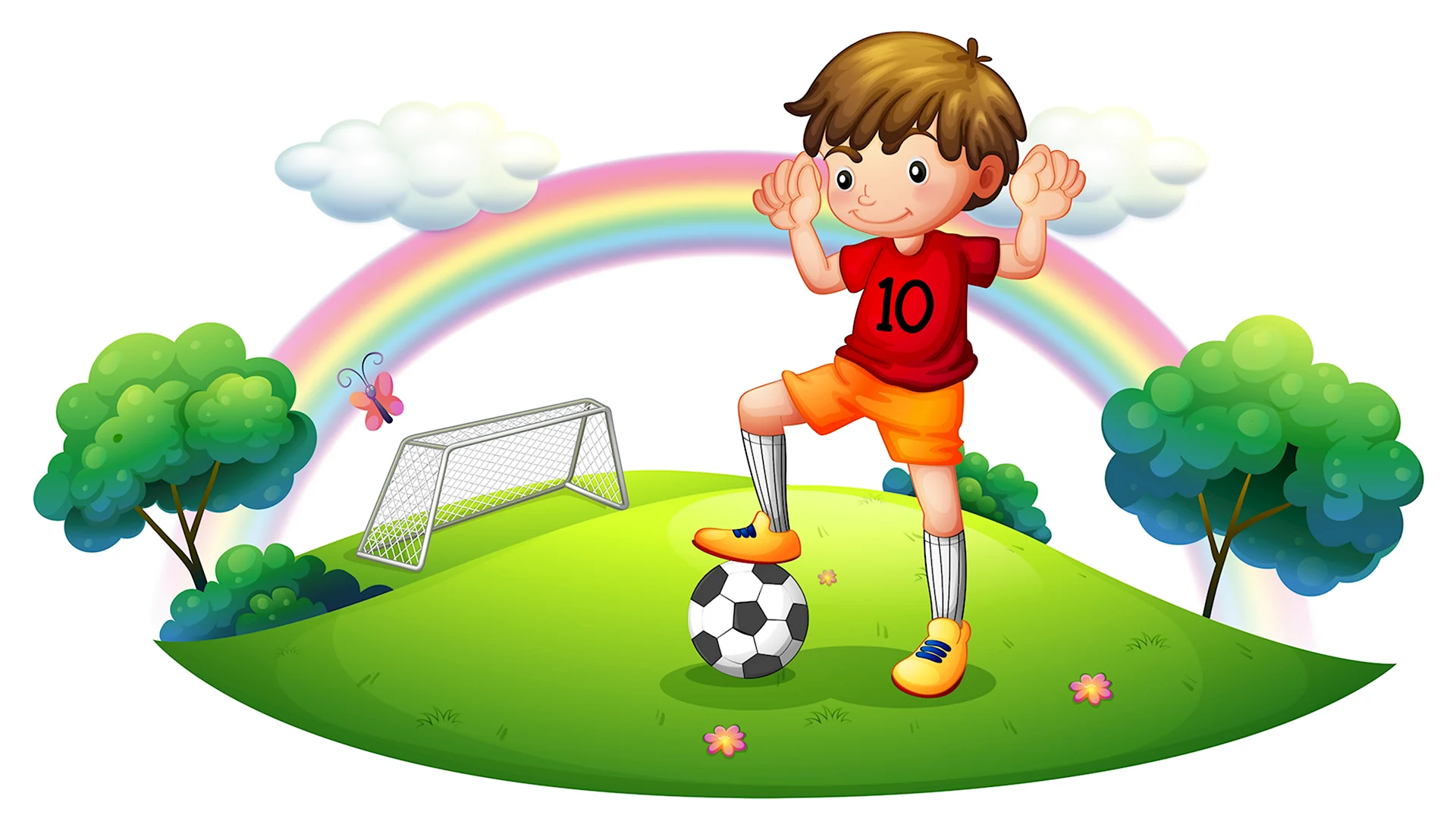 Футбольное поле вектор детское