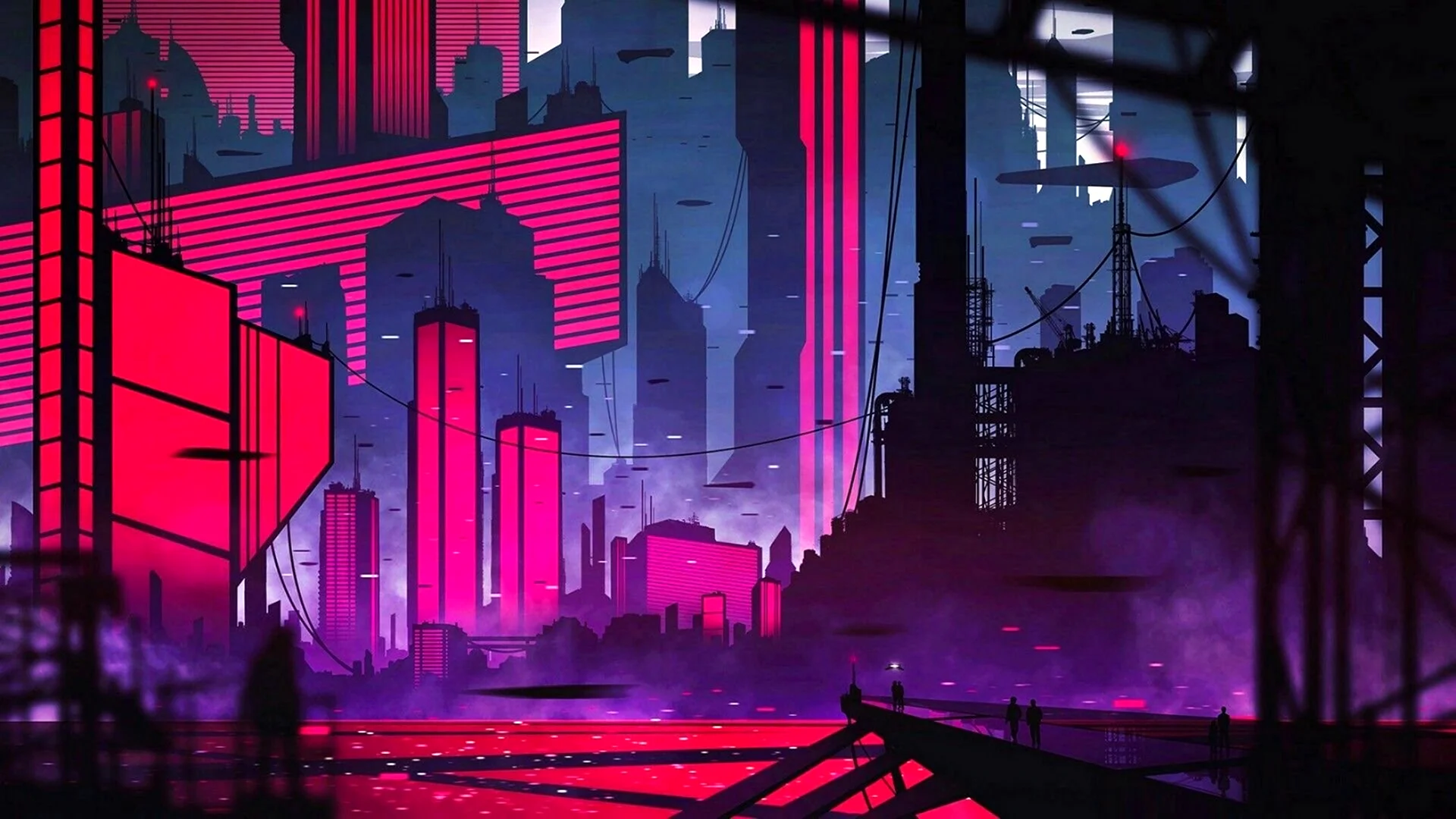 Future City Art Cyberpunk неон