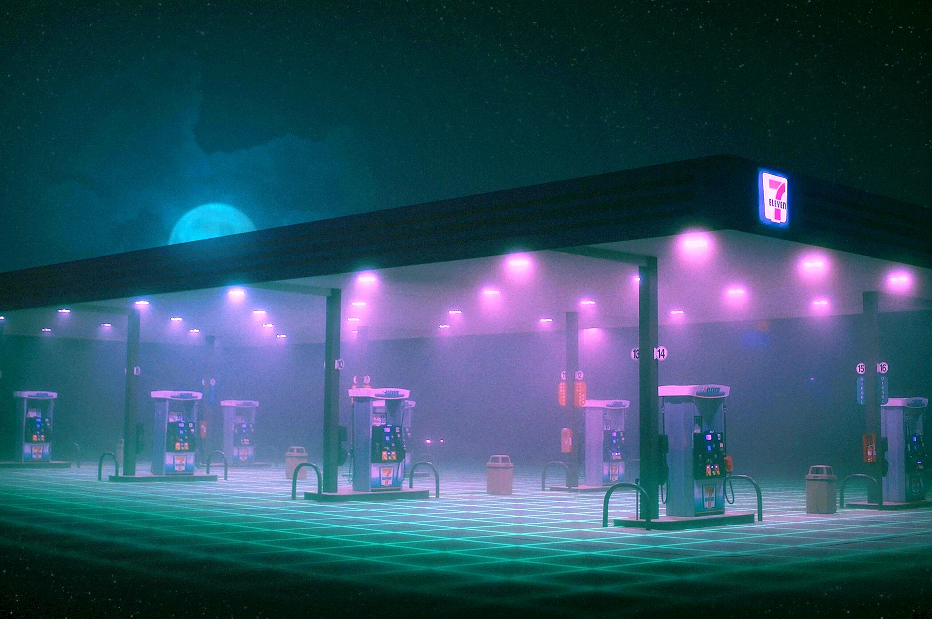 Gas Station 80s