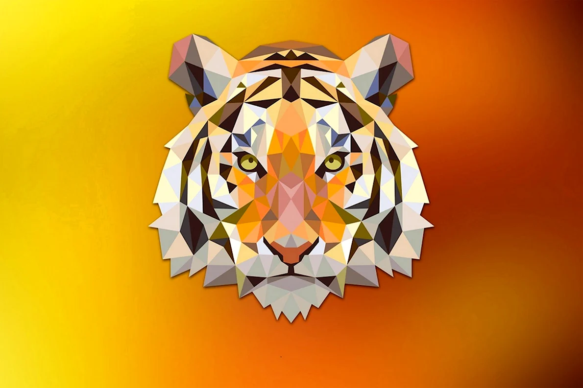 Geometric animals тигр
