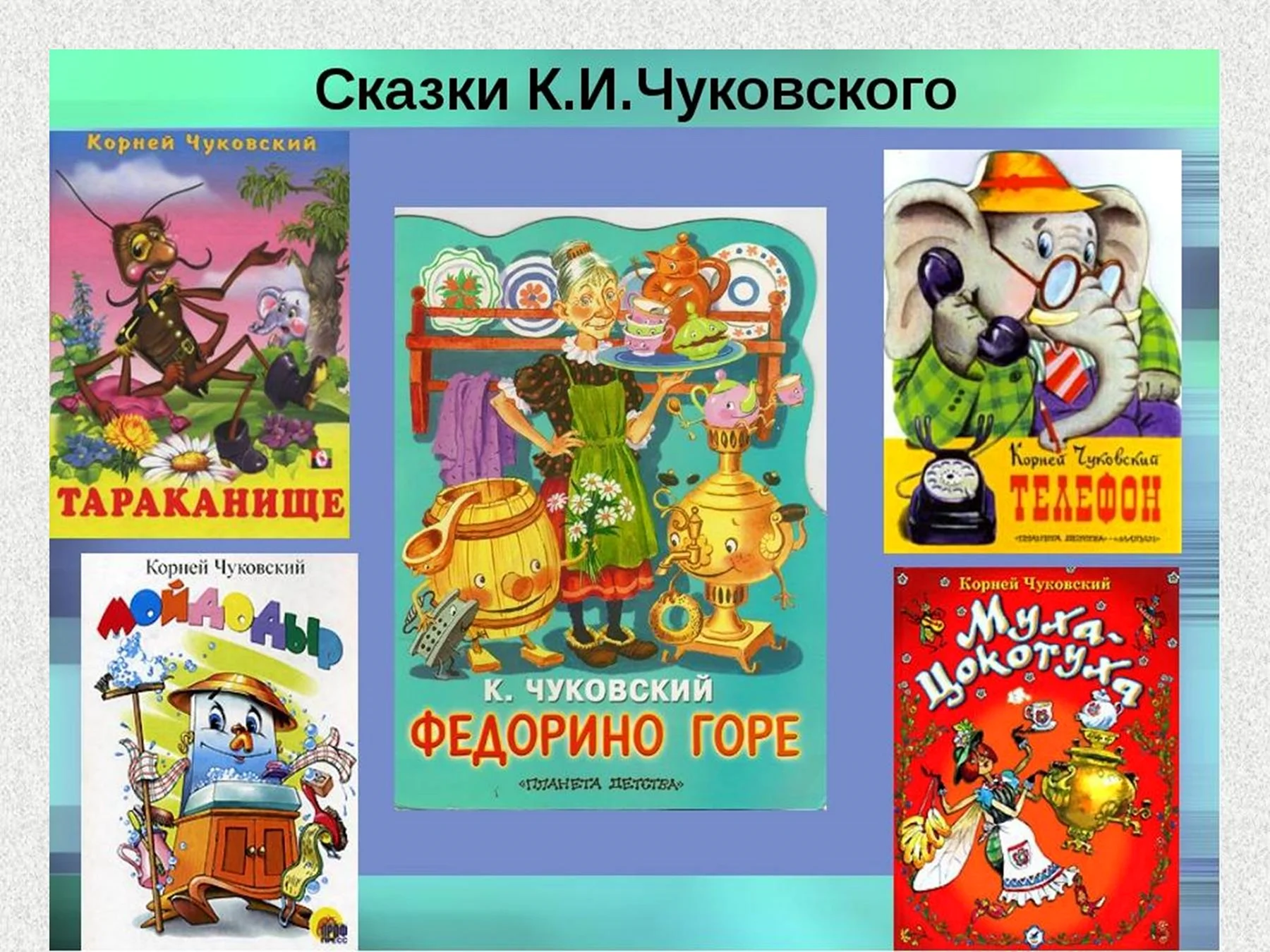 Герои произведений Корнея Чуковского для детей