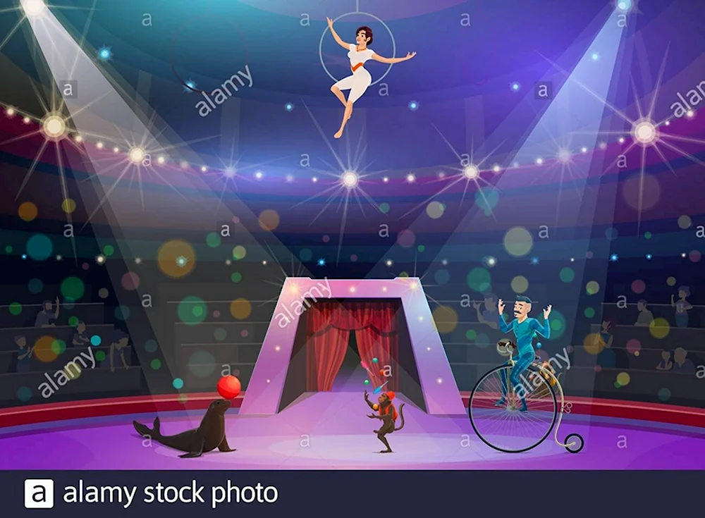 Гимнасты цирк иллюстрации