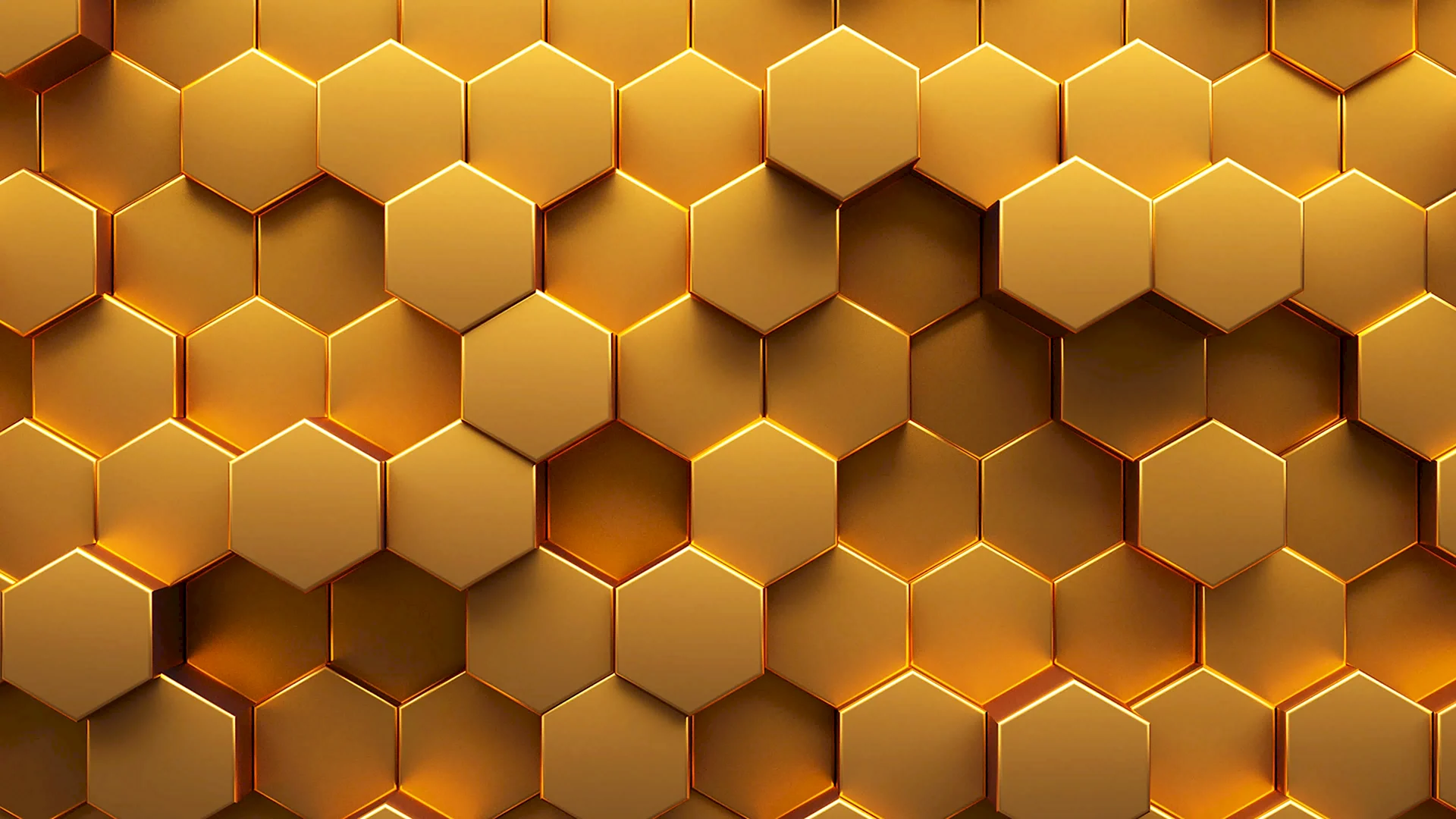 Gold Hexagon abstract image