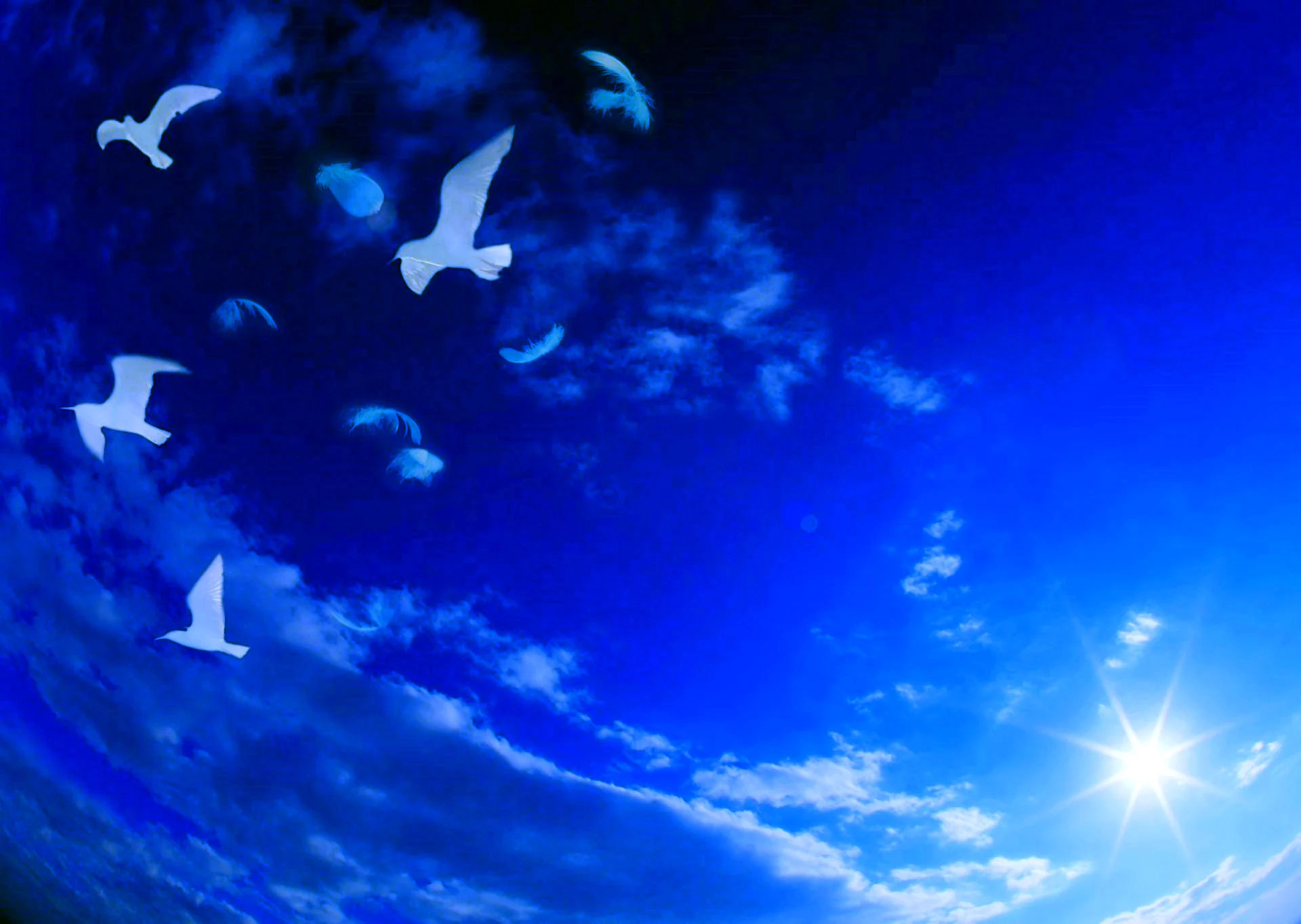 Голубое мирное небо