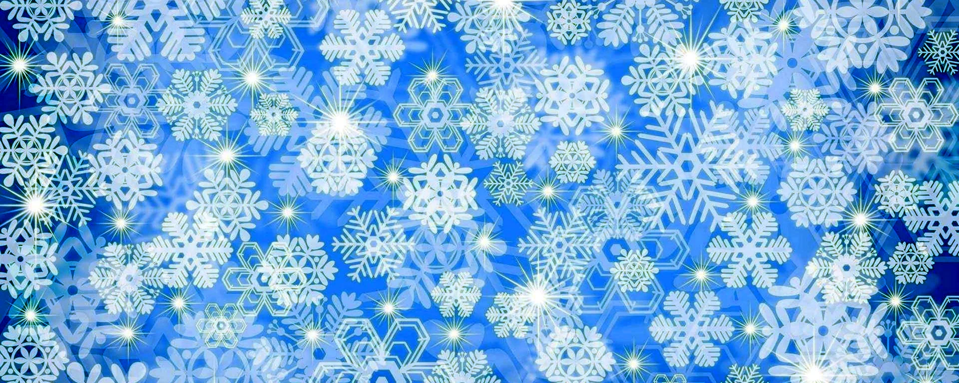 Голубые снежинки на белом фоне