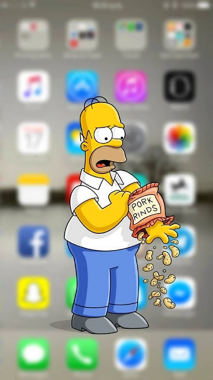 Гомер симпсон с айфоном