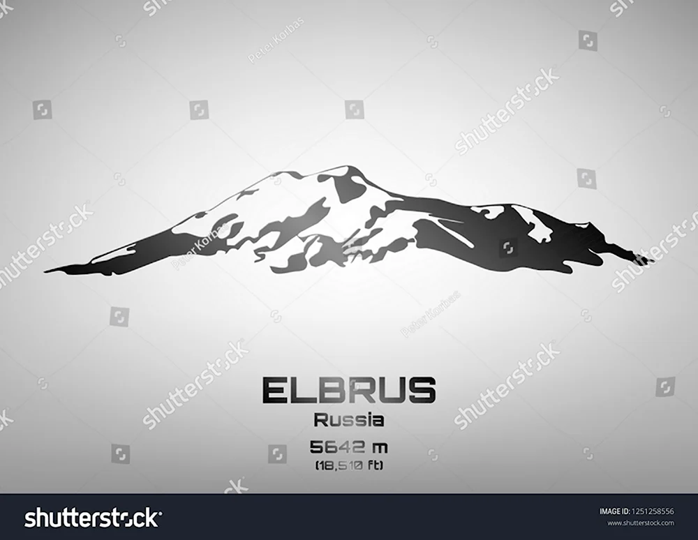 Гора Эльбрус вектор