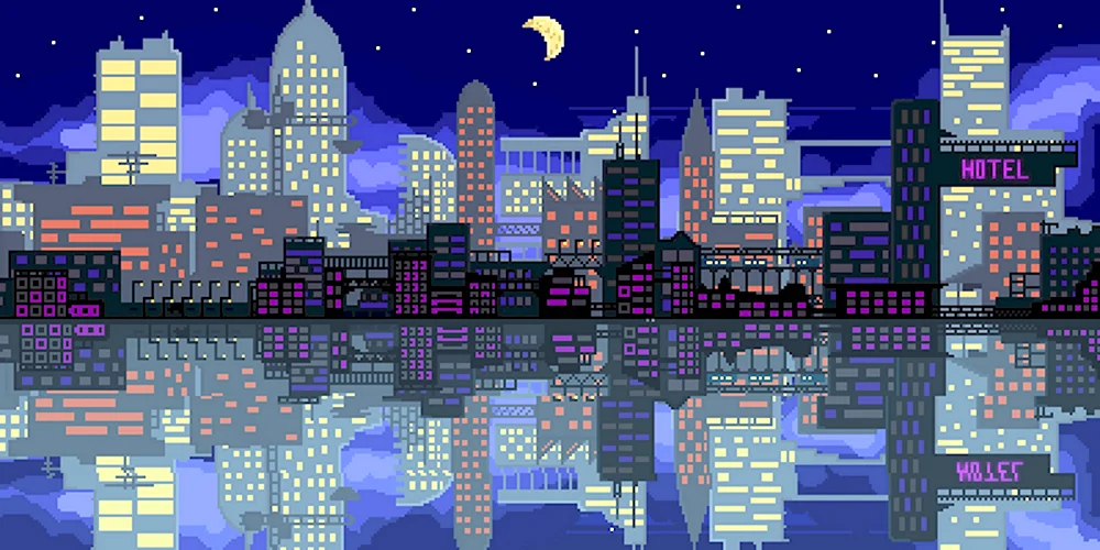 Город из пикселей