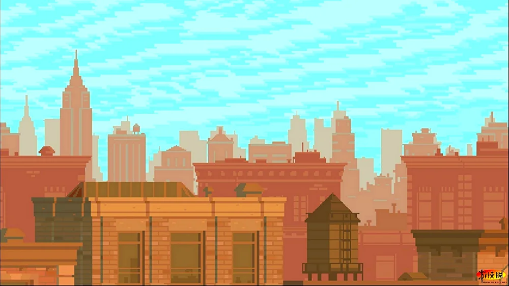 Город пиксель арт 2д platformer