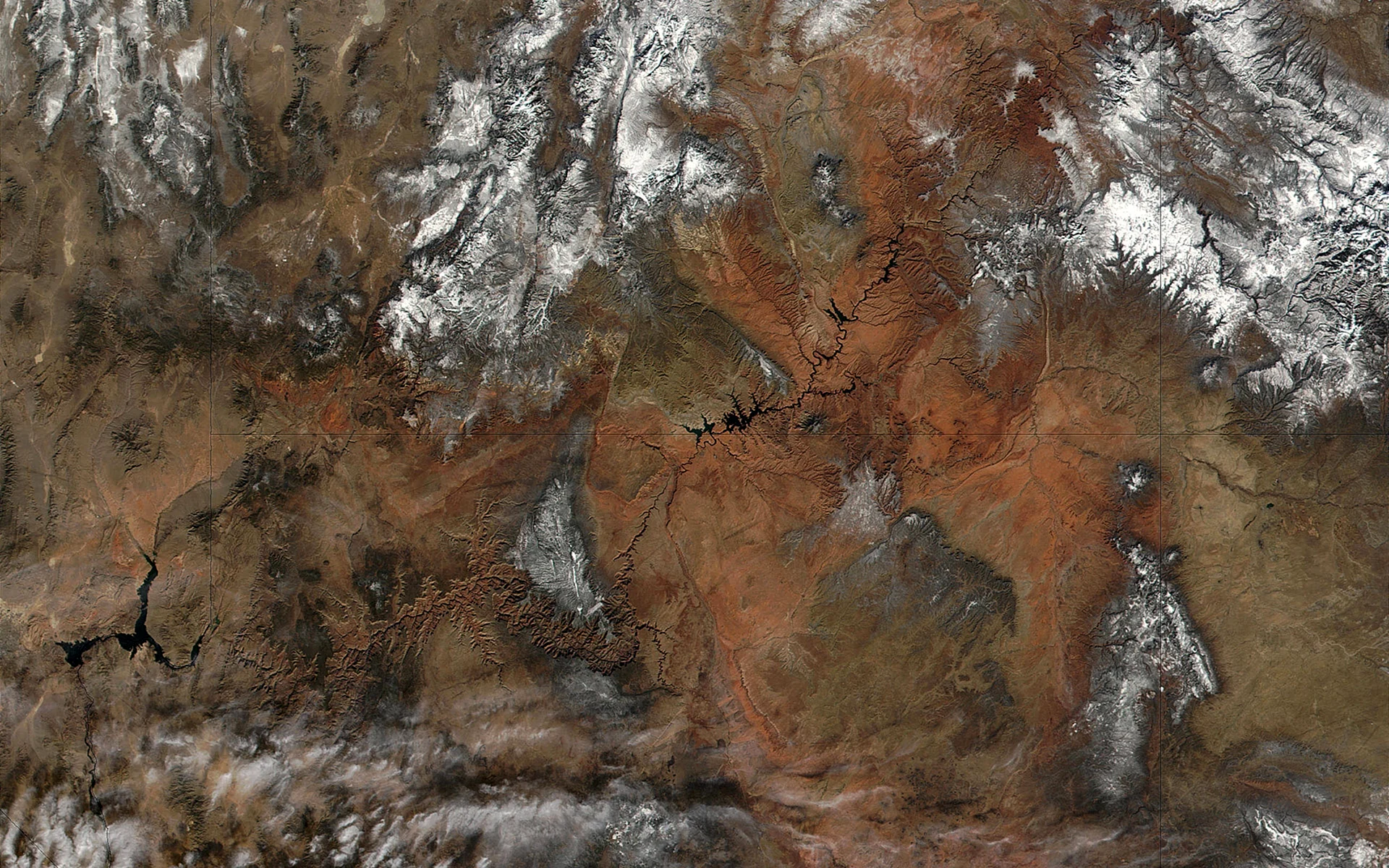 Гранд каньон со спутника