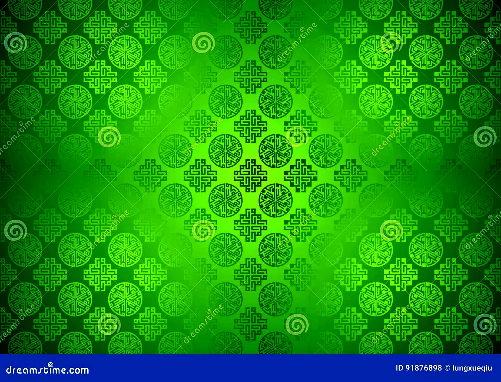 Green Islamic pattern