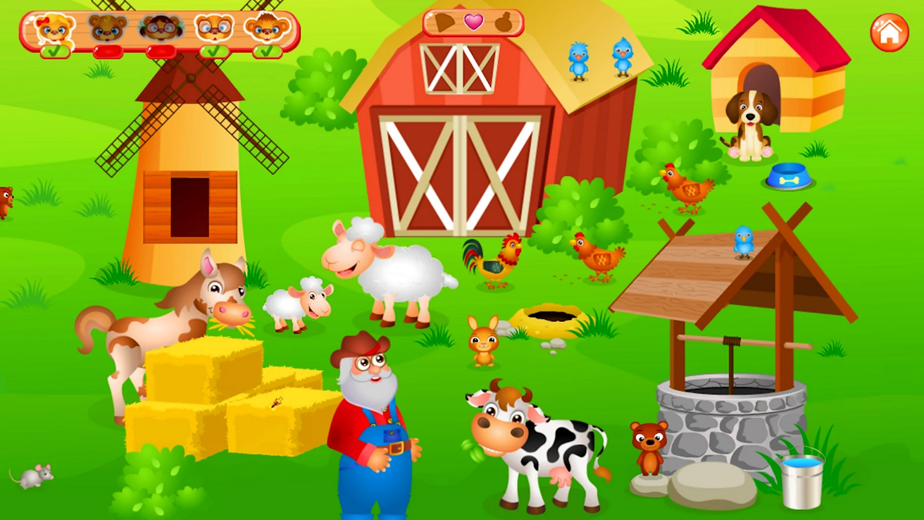 Hide seek Farm игра для малышей
