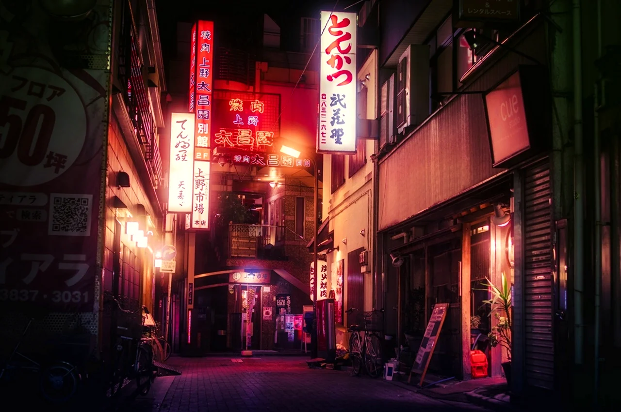 Япония Токио переулок