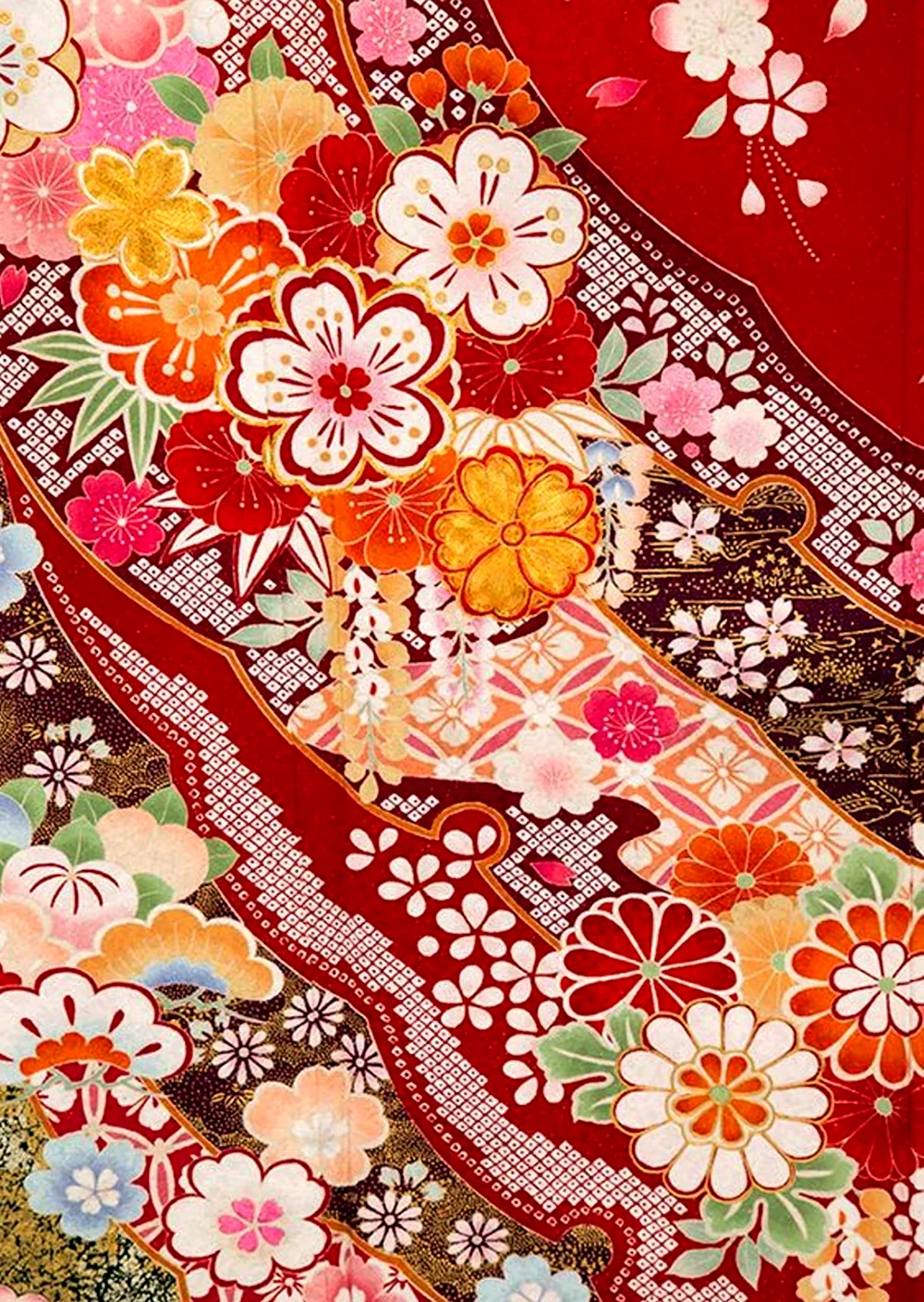 Японский орнамент на ткани