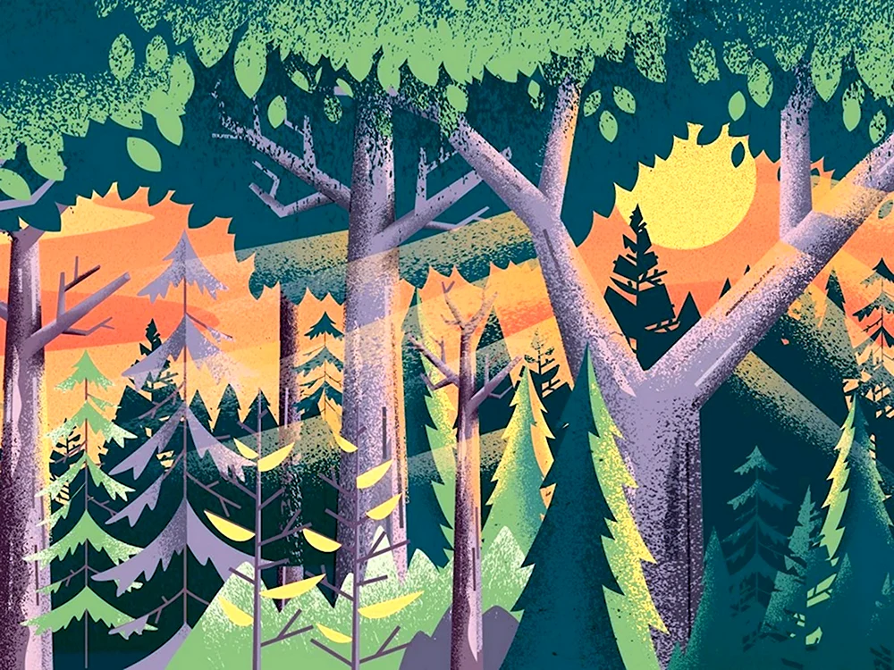 Иллюстрация леса