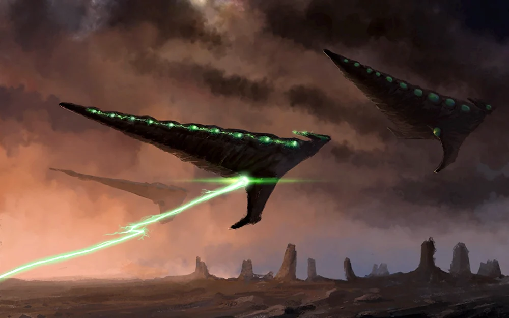 Инопланетные корабли Sci-Fi Art